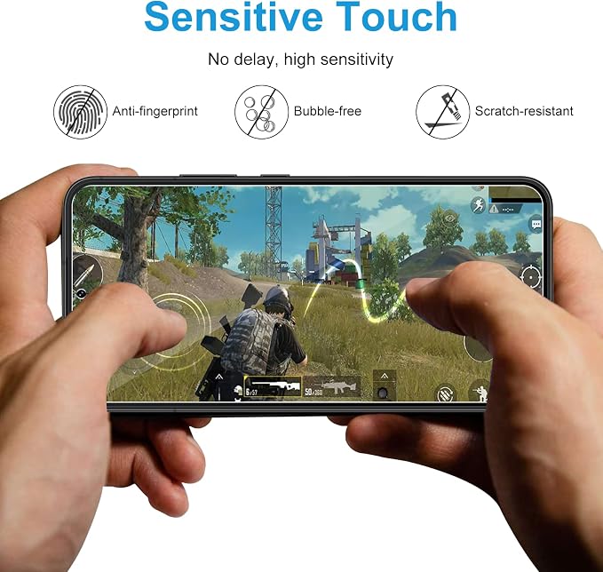 LYWHL for 3 Pack Samsung Galaxy S23 Tempered Glass Screen Protector with 2 Pack Camera Lens Protector, Support Fingerprint Unlock, Sensitive Touch 9H Shatterproof Bubble Free Case Friendly - Image 8