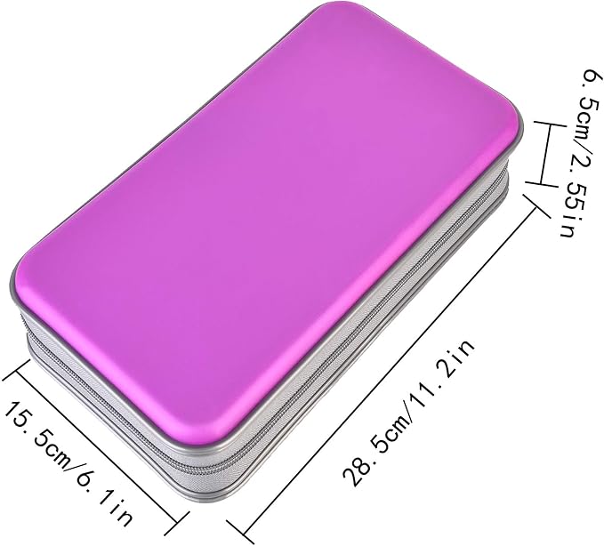 UENTIP CD Case,96 Capacity Hard Plastic DVD Case Holder for Car Home Travel | CD DVD Storage,Zipper Closure,Scratch-Resistant Sleeves,Stay Away Dust and Damp,Storage Music Video Gaming Discs Blu-ray - Image 4
