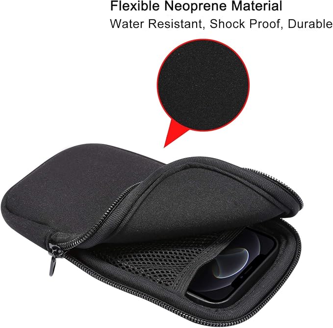Phone Sleeve Case for iPhone 17 16 Pro Max, Samsung A17 A16 A07 A06 | Neoprene Cell Phone Pouch for Samsung Galxy S26 Ultra S25 Ultra S24 Ultra, Moto G 5G / G Play 2026 2024 with Neck Lanyard - Image 3