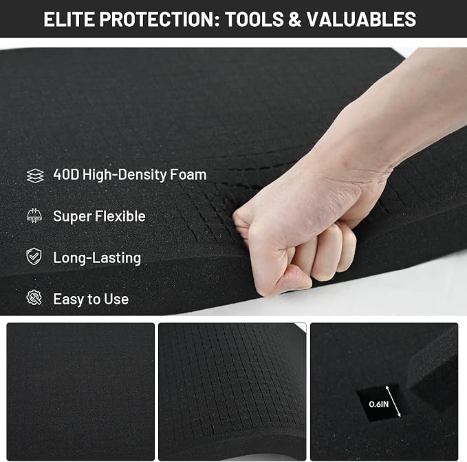 8 PCS 16x12x2 Inch Pick and Pluck Foam Inserts for Cases - Professional-Grade Tool, Game Box & Drawer Organizer - Image 3