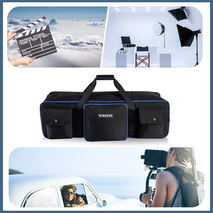 YOREPEK 30.5" Heavy Tripod Carrying Case Bag with 2 Padding Protective Pads | Large Photo Studio Equipment Case for Tripods, Monopods, Speaker Stands, Boom Stands, Camcorders, and Mic Stands, Travel - Image 8