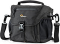 Lowepro LP37117, Nova 140AW II Camera Bag, Customizable, Portable, Fits Mirrorless with 17-85mm Attached Lens, Compact Drone, Flash, Black by Lowepro
