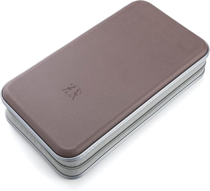 alavisxf xx CD Case, 96 Capacity Hard Plastic Organizer Wallet for Car | CD DVD Holder, Portable Hand Strap, Zipper Closure, Anti-Slip Scratch-Resistant Sleeves, Disc Storage, for Home Office Travel - Image 5