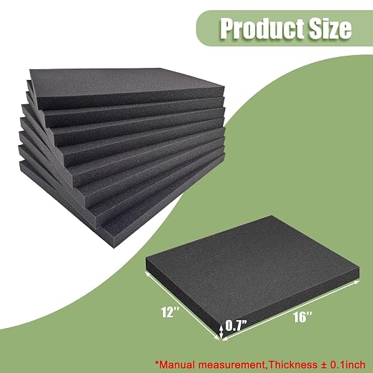 LAFENLIN Cuttable Foam 8-Pack for Gun Cases, 16x12x1" Cushion Sheet | High-density closed-cell polyethylene, pre-scored for easy customization.Protects firearms, electronics, tools & collectibles - Image 3