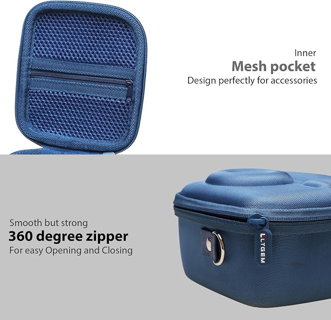 LTGEM Case Compatible with Fujifilm Instax Mini 13/12 Instant Camera, Blue | Fits Instant Camera 11/10/9/8/7/7+ and FUJIFILM Instax Mini Instant Flim with Shoulder Strap, Case Only - Image 5