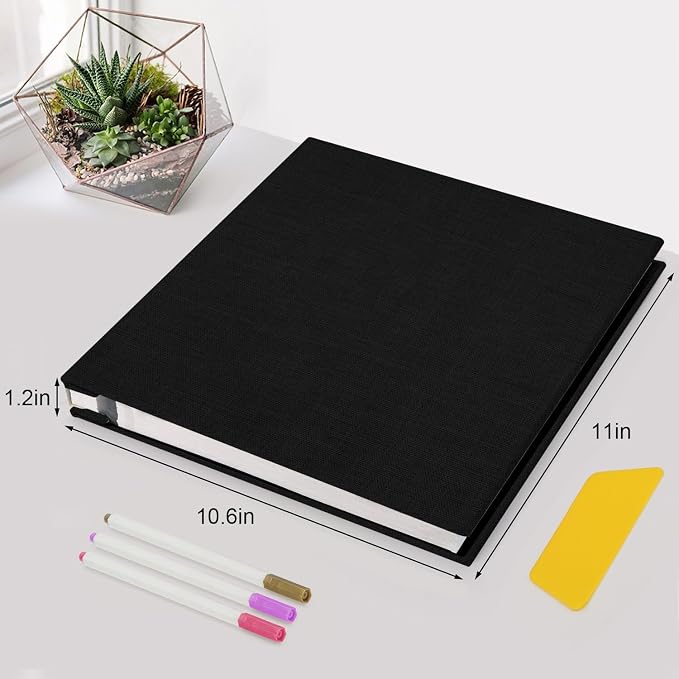 Zesthouse Photo Album Self Adhesive Pages, 60 Pages Magnetic Scrapbook Albums with Sticky Page, Photos Album Holds 8x10 & 5X7 & 4x6 & 6x8 & 3x5, Large Picture Book Ideal Gift for Family Wedding Baby - Image 2
