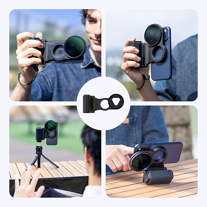 67mm Camera Lens Filter Adapter Kit for iPhone 17 16 15 Pro Max | Filters not included for iPhone magesafe vlogging Photography Phone Camera Grip UV ND CPL Lens Filter Kit Remote control - Image 6