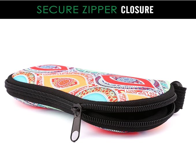 MoKo Sunglasses Soft Case Ultra Light Neoprene Zipper Eyeglass Case for Men Women - Image 5