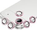 AGVEE 3+3 6 Pack for iPhone Air Camera Lens Protector Cover | Individual Bling Diamond & Bling Glitter Sparkle Cute Gem Metal Ring, 9H Tempered HD Glass by AGVEE