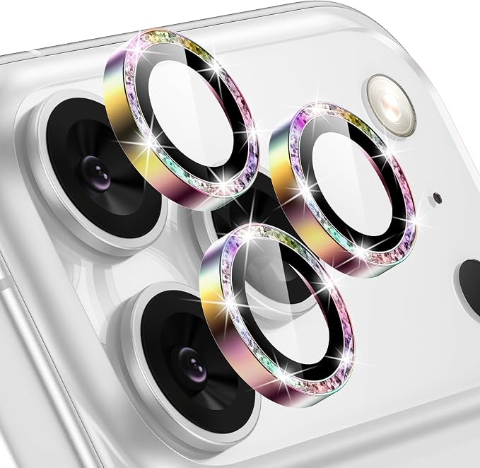 Tensea Camera Lens Protector Compatible for iPhone 17 Pro Max/17 Pro | Metal Aluminum Alloy Tempered Glass Cover Bling Camera Screen Protector Accessories, Case Friendly by Tensea