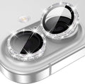 YWXTW [All-Over Glitter Camera Lens Protector for iPhone 17/iPhone 16/iPhone 16 Plus, 9H Tempered Glass Camera Lens Cover, Anti-Scratch Case Friendly(Silver) by YWXTW