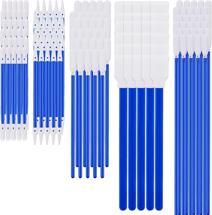 500 Pack Foam Tip Cleaning Swab Kit 5 Types Multi Purpose Swabs Cleanroom Sponge Stick Lint Free Foam Tip Swab for Printer Optics Lens Camera Arts and Crafts Automotive Detailing by Dansib