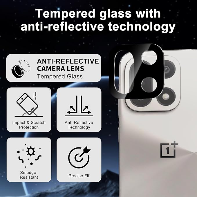 2+2 Pack for OnePlus 15 Screen Protector and Camera Protector | Clear 9H tempered glass designed to support fingerprint unlock, with bubble-free installation and a case-friendly fit - Image 6