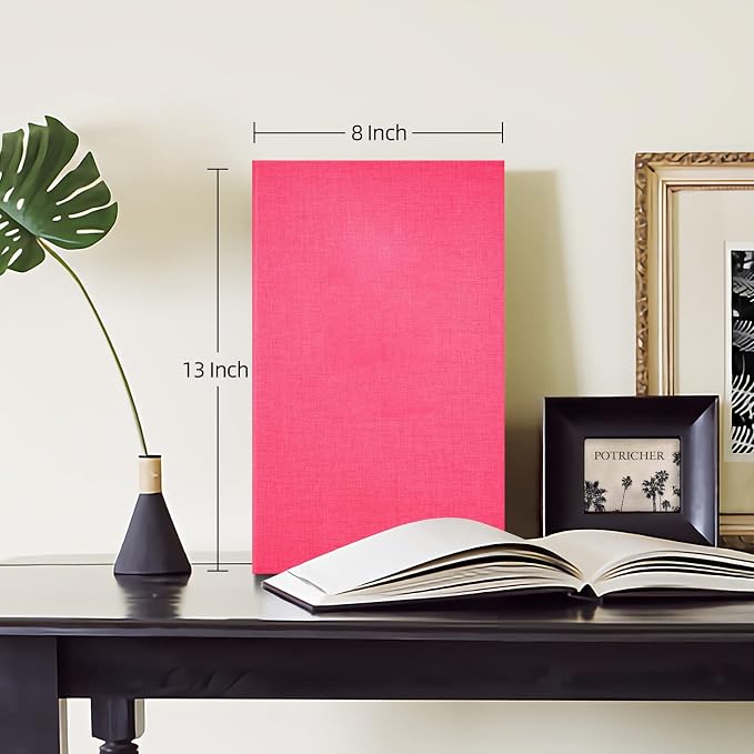 potricher Photo Album 4x6, 300 Pockets, Linen Cover, Rose Red | Small Capacity 4x6 Picture Albums with Horizontal Pockets, 4x6 Photo Book for Family, Wedding, Baby, Anniversary - Image 2