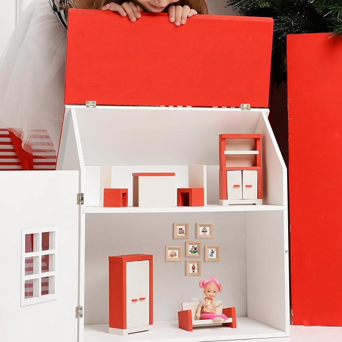 Halloscume 12 Pcs Dollhouse Picture Frames 1:12 Scale Miniature Picture Frames for Dollhouse Small Photo Frame Mini Wooden Dollhouses Accessories Mini House Decoration Simulation (Small) - Image 5