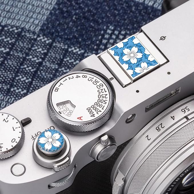 Camera Metal Hot Shoe Cover Shutter Buttons for FUJIFILM X100VI X100V XPro3 XPro2 XPro1 X-T4 X-T3 X-T50 X-T30 for NikonZF Z5 Z6 for Canon (Blue-Set) - Image 6
