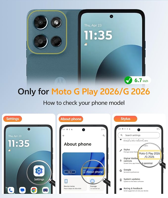 FNTCASE for Moto G Play 2026 / G 2026 / G 2025 Phone Case, Screen Protector | Anti Yellowing Magnetic Back, 14FT Military Grade Drop Protection, Shockproof Protective Phone Cover, Transparent - Image 2