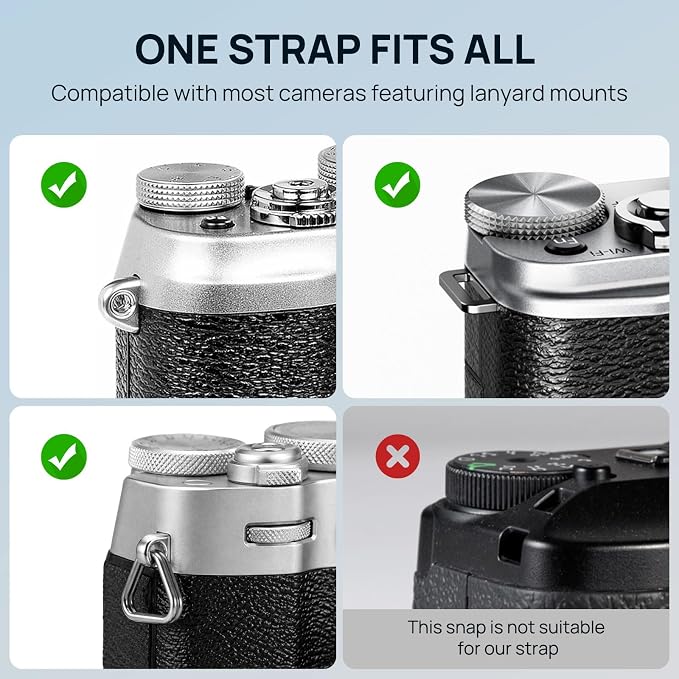 MoKo Camera Strap, 100cm Neck & Shoulder Rope Camera Straps for Photographers, for Canon Sony Nikon Fuji DSLR - Image 4