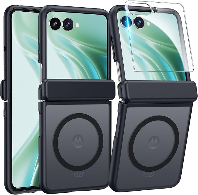 FNTCASE for Motorola Razr Ultra 2026/2025 Case, Fit for Magsafe, Black | Hinge Protection, Screen Protector, Magnetic Back,, 18FT Military Grade Drop Proof, Protective Phone Cover by FNTCASE