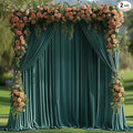 20x10ft Wrinkle Free Hunter Green Backdrop Curtain for Parties Soft Fabric Drapes Wedding Dark Green Curtain Backdrop for Birthday Party Decorations Background for Photography 5x10ft,4 Panels by ESGOTBME
