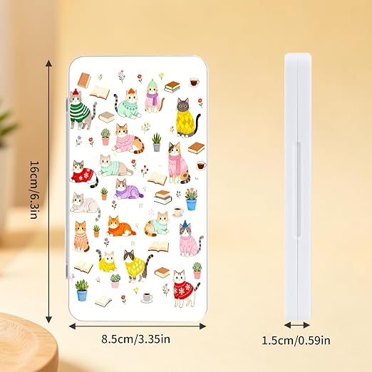 PERFECTSIGHT Switch Game Card Case for Nintendo Switch 2/ Lite / OLED, Switch 2 Game Holder Cartridge Case for 24 Game Cards and 48 SD Cards, Cute Kawaii Portable Compact Storage Box, Kitty - Image 7