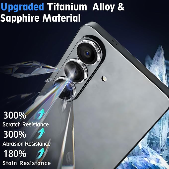 SiHPuoy 2Set Camera Lens Protector for Samsung Galaxy S26/S26 Plus, Gray | 9H+ Tempered Glass, Military Grade Shatterproof,Anti-Scratch, Case Friendly,HD Metal Camera Cover,Does not Affect Night Shots - Image 4