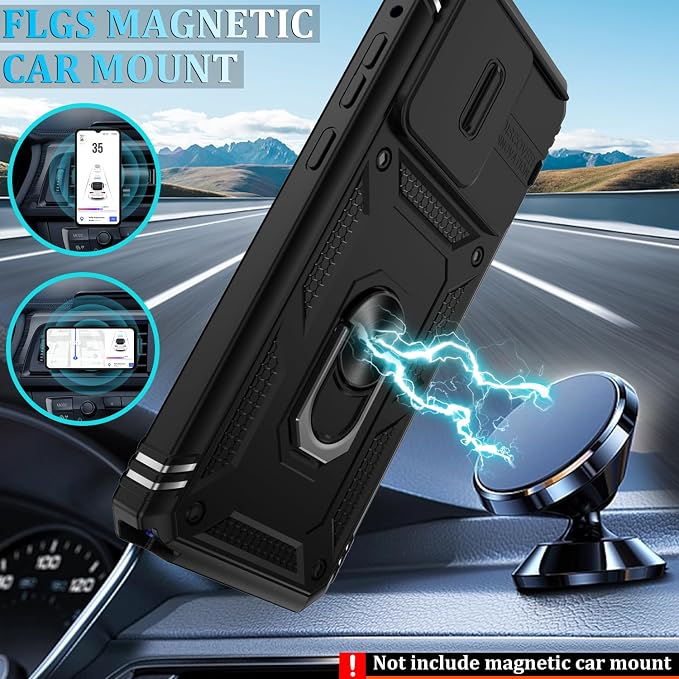 Gritup for Motorola Moto G Stylus 5G 2026 Case: G Stylus 5G 2025 Case with Screen Protector*2 [Magnetic Stand] [Slide Camera Cover] Shock Proof Military-Grade para G Stylus-5G-2025 Black - Image 6