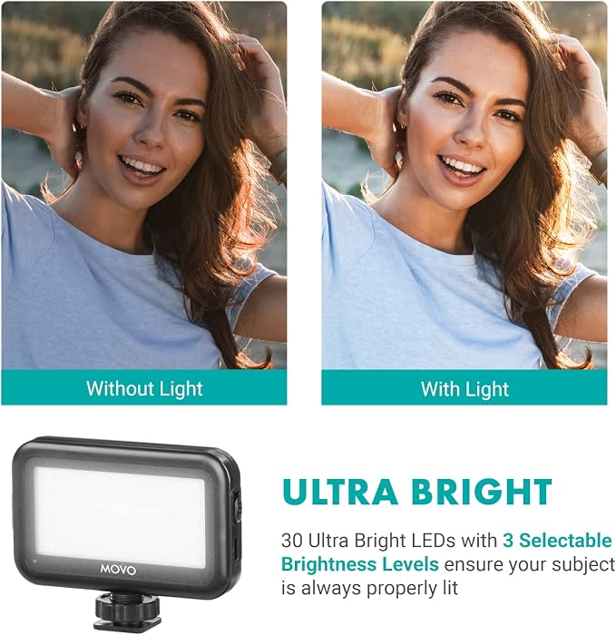 Movo uVlogger- Android/USB-C Compatible Vlogging Kit Smartphone Video Kit Accessories: Tripod, Mount, LED Light and Cellphone Shotgun Microphone for Video Recording for YouTube, Vlog - Image 4