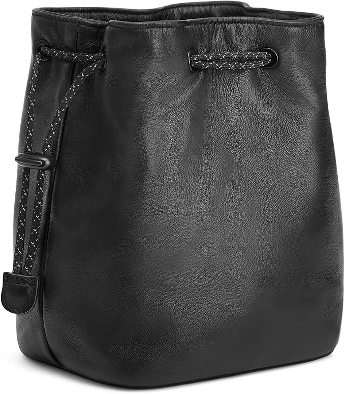 S-ZONESoft Leather Camera Insert Bag Drawstring Camera Pouch DSLR Lens Case | Top Grain Lambskin Leather, Drawstring Closure, Dust-proof, Scratch-resistant, Compatible with Canon Nikon Sony - Image 2
