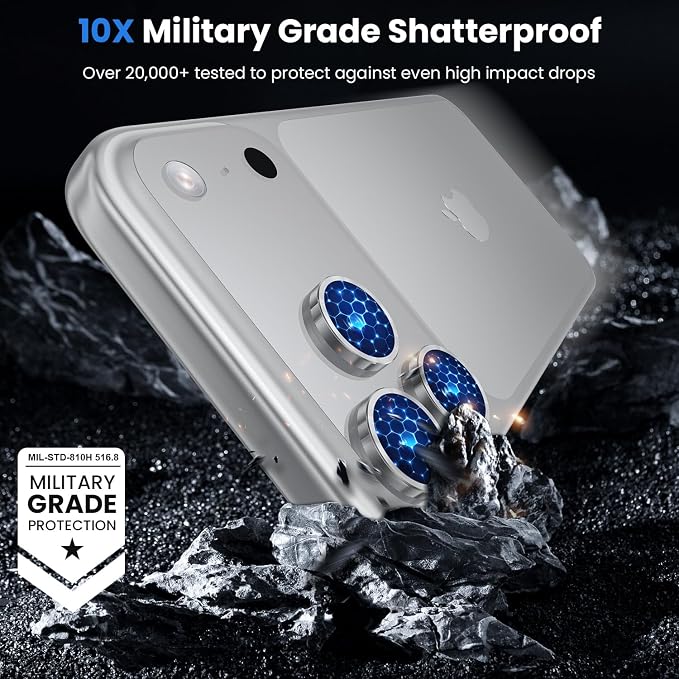 WSKEN for iPhone 17 Pro/iPhone 17 Pro Max Camera Lens Protector | Original Shooting Mode, Individual Metal Cover Film, Shatterproof HD Tempered Glass Camera Screen Protector, Silver - Image 5