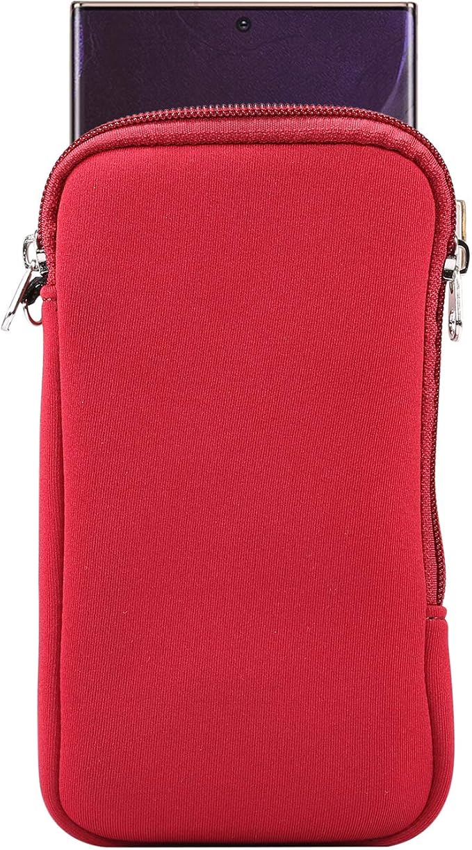 Phone Sleeve Case for Samsung Galaxy A17 A16 A07 A06 S26 Ultra S25 S24Ultra | Neoprene Cell Phone Pouch for iPhone 17 16 Pro Max, Moto G Play 5G, G Power 2026 2025 2024 with Neck Lanyard, Inner Pocket by Unknown