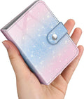 Fintie Mini Photos Album Book for 2x3 Inch Films - 52 Pockets Small Albums | For Fujifilm Instax Mini, Polaroid Hi-Print Pictures, Portable Kpop Photocard Holder, Travel Memory Book, Glitter Blue/Pink by Fintie