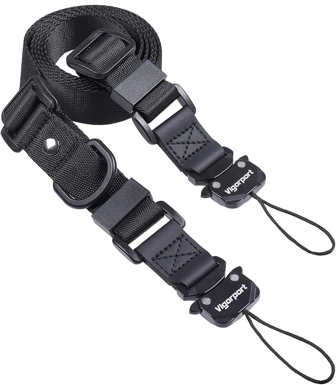 Vigorport Camera Strap, Crossbody Shoulder Strap, Camera Neck Strap with Quick Release Metal Buckle for DSLR/Binoculars by Vigorport
