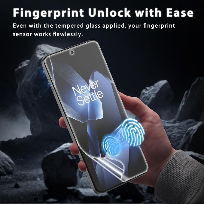 2 Pack for OnePlus 13 Screen Protector[No Glass] | 2 Pack Camera Lens Protector with Installation Frame,Support Fingerprint Unlock, Touch Sensitive, Anti-Scratch, Case Friendly - Image 2