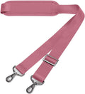 MOSISO 56 inch Shoulder Strap, Adjustable Soft Universal Non-Slip Strap | Thick Replacement Strap, Fit Padded with Metal Swivel Hooks for Laptop Shoulder Bag/Laptop Messenger Bag, Dusty Rose by MOSISO