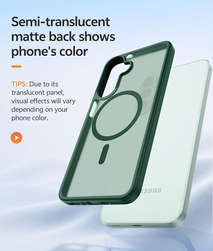 FNTCASE for Galaxy A27 5G Phone Case, Fit for Magsafe, Screen Protector | Translucent Matte, 14FT Military Grade Drop Protection, Slim Shockproof Protective, for Samsung A 27 4G Cover, Green - Image 5
