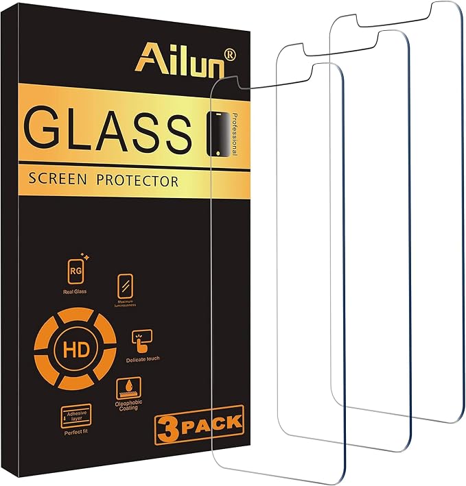 Ailun 3 Pack Screen Protector for iPhone 11 Pro Max/iPhone Xs Max | 6.5 Inch, 2019/2018 Release,Case Friendly, Tempered Glass by Ailun