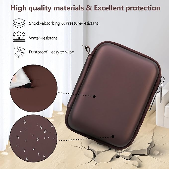 Carrying Case for Canon PowerShot SX740 HS, SX730 HS Camera, Brown | SX720 HS, SX620 HS, G7 X Mark III, G7 X Mark II Digital Camera, Storage Holder Travel Bag with Mesh Pocket for Battery Pack - Image 4