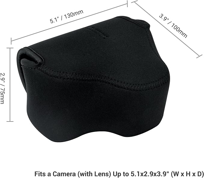 Neoprene Mirrorless Camera Case for Canon EOS R7 R10 +18-45mm Lens Z6III | for Nikon Z5 z5II Z6 Z6III +24-50mm Lens, Z50II +16-50mm Lens, 6mm thick Neoprene Camera Sleeve Pouch, Anti-Scratch - Image 5