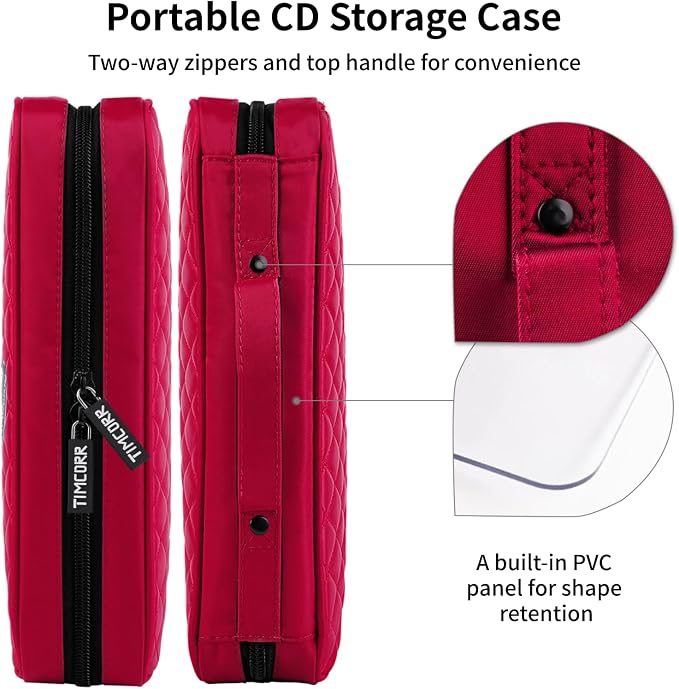 CD Case DVD Holder Storage: 160 Capacity DVD Cases Organizer Portable Wallet Storage - CD Plastic Protective Carrying Binder for Home Travel - Image 2