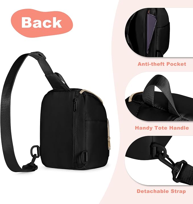 Camera Sling Bag Compatible with Polaroid Now, Flip, Now+, Go Gen2 | Crossbody Camera Case with Adjustable Strap, Multiple Pockets for Instant Film Camera Bag, Protective Carrying Bag - Image 4