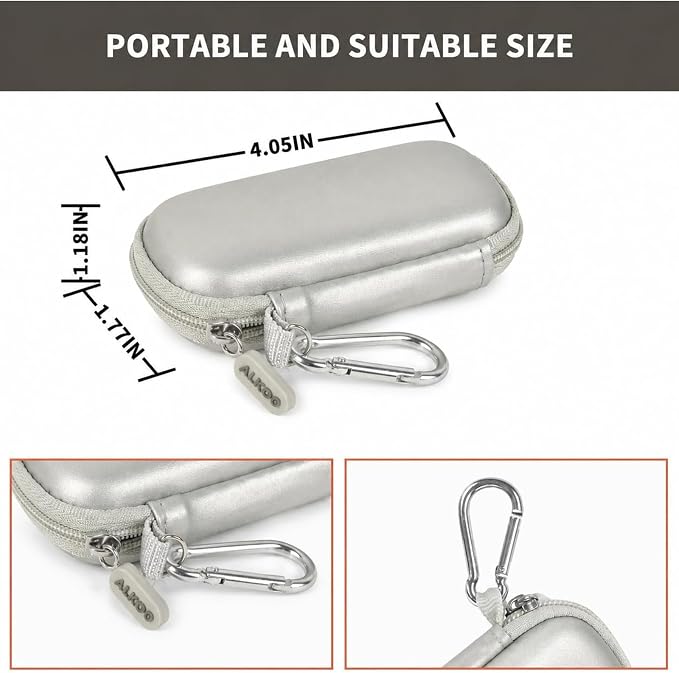 USB Flash Drive Case, SD Card/Thumb Drive/Memory Cards Holder, Bag Only | SDXC/SDHC Storage, Electronic Accessories Organizer for SanDisk / for Samsung, for Students/IT/Office/School/Travel, Silver - Image 3