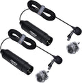 COMICA V02C Cardioid XLR Lavalier Microphone for Camcorder, Zoom Recorder | 48V Phantom Power, with Windmuff, 5.9ft Silicone Cable, XLR Lapel Mic for Interviews, Vlogging, and Studio Mixers by COMICA