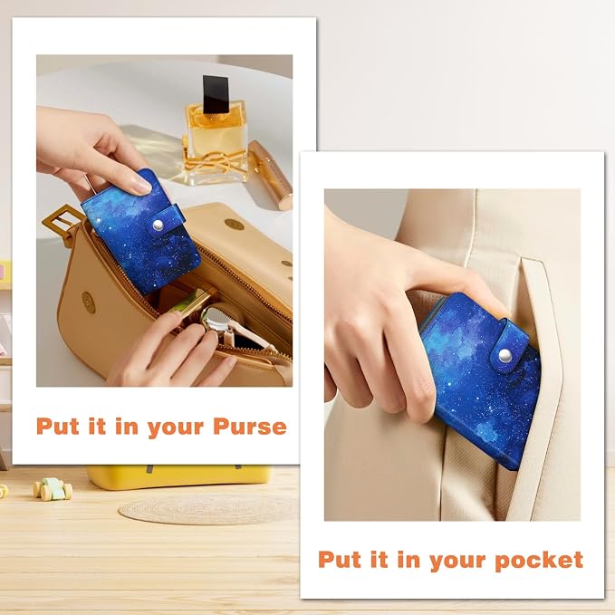 Fintie Mini Photos Album Book for 2x3 Inch Films - 52 Pockets Small Albums | For Fujifilm Instax Mini, Polaroid Hi-Print Pictures, Portable Kpop Photocard Holder, Travel Memory Book, Starry Sky - Image 5