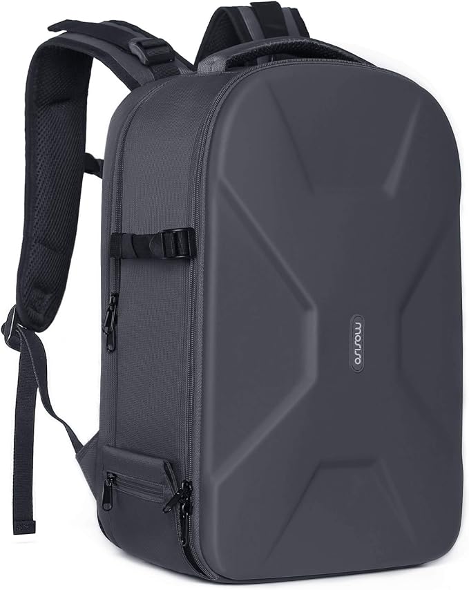MOSISO Camera Backpack, DSLR/SLR/Mirrorless Photography Camera Bag | 15-16 inch Waterproof Hardshell Case with Tripod Holder&Laptop Compartment Compatible with Canon/Nikon/Sony, Gray by MOSISO