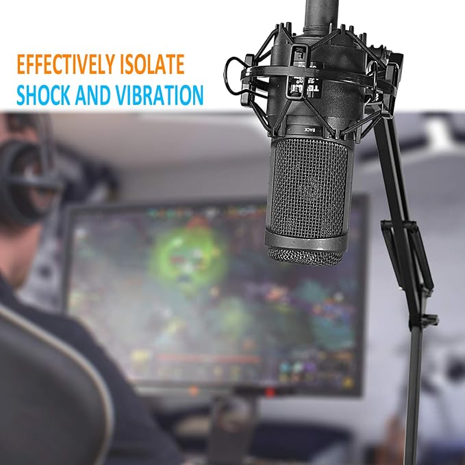 SUNMON AT2020 Shock Mount, Shock Mount Stand Reduces Vibration Noise for Audio Technica AT2020 AT2035 AT4040 AT2020USB ATR2500x Condenser Micphone - Image 3