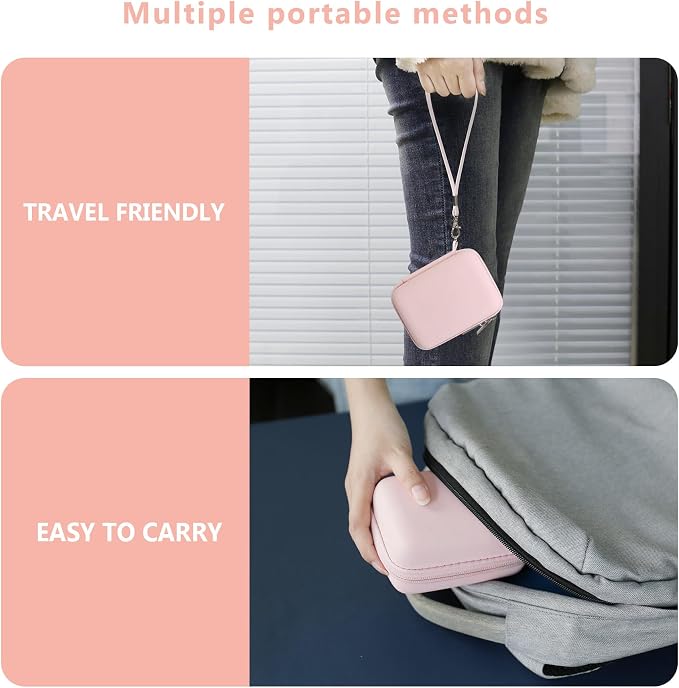 Carrying Case for Canon PowerShot SX740 HS, SX730 HS Camera, Pink | SX720 HS, SX620 HS, G7 X Mark III, G7 X Mark II Digital Camera, Storage Holder Travel Bag with Mesh Pocket for Battery Pack - Image 6