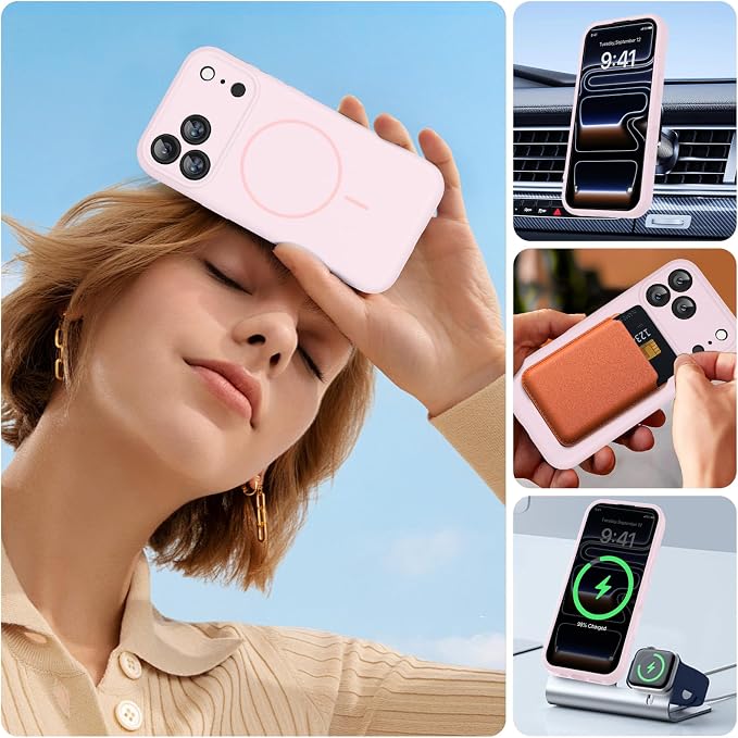 Miracase Silicone & Magnetic for iPhone 17 Pro Max Case, Sand Pink | Compatible with MagSafe, Camera Control Cover, Premium Silicone Cover Shockproof Drop Protection Phone Case for 17 Pro Max - Image 6
