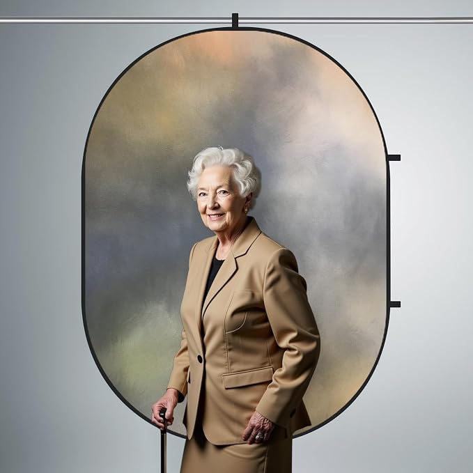 Kate 5‘x7’Grey Collapsible Backdrop for Portrait Photography Video | Collapsible pop up Background with Carry Bag, for Self Tape Portrait Video Conference Vlog YouTube Live Streaming - Image 6
