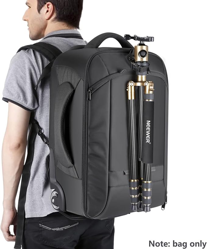 NEEWER Convertible Rolling Camera Backpack for SLR/DSLR and Accessories | NW3300, Black - Image 8